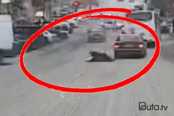  Bakıda piyadanın vurulma anı - Video  