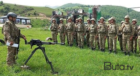  Hərbi vəzifəlilər atış çalışmalarına başladı - Video  