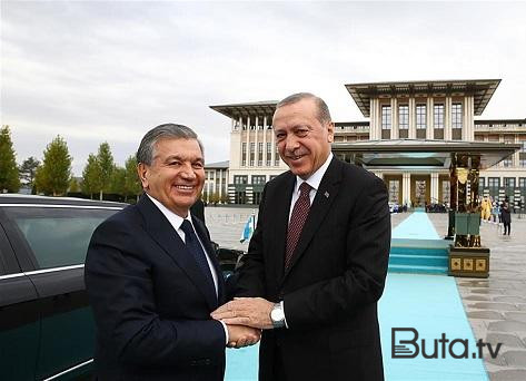  Ərdoğan Mirziyayev ilə görüşdü  