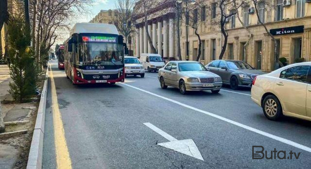  Bu küçədə avtobus zolağı nəzarətə götürüldü  