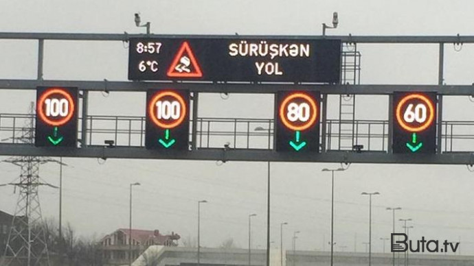  Bakıda bu yolda sürət həddi endirildi  