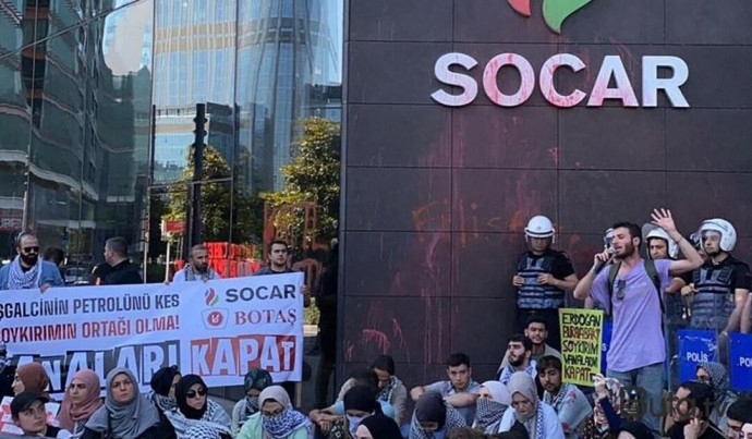  SOCAR-ın İstanbul ofisinə basqını edənlər - Fotolar  