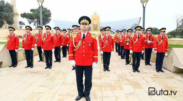  Bakıda hərbi orkestrlərin nümunəvi çıxışı - Foto  
