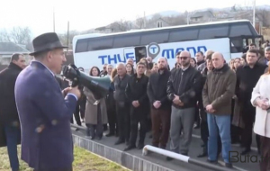 Paşinyan Azərbaycanla sərhədə gəldi, bu divara toxundu - Foto