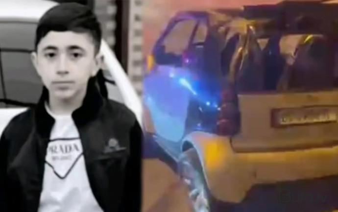  12 yaşlı Tapdıq ona hədiyyə olunan maşınla yola çıxıbmış - Video  