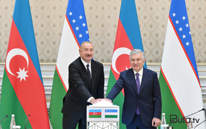  Prezidentlər açılış və təməlqoyma mərasimində onlayn formatda iştirak etdilər - Foto  