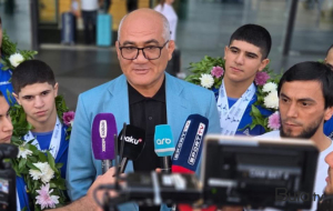 Avropa birinciliyində 15 medal qazanmış atletlərimiz Vətəndə - Fotolar