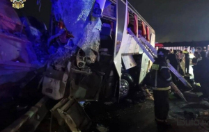 Moskvaya gedən avtobus qəzaya uğradı: 5 ölü, 38 yaralı