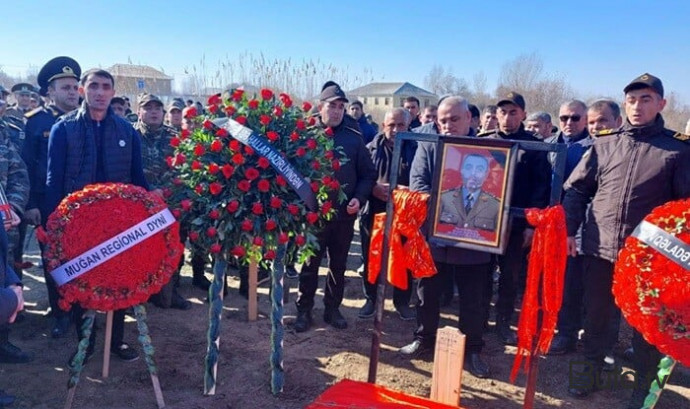  FHN-in xidmət zamanı həlak olan əməkdaşı dəfn edildi - Foto  