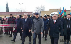 Ərdoğanın oğlu Gəncədə Şəhidlər xiyabanında... - Foto