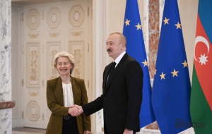 İlham Əliyev və Lyayen mətbuata bəyanatlarla çıxış etdilər