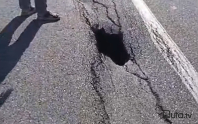  Bakı-Şamaxı yolu çökdü - Video  