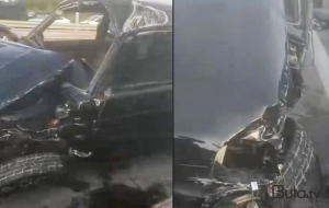 Buzovnada “BYD”yə çırpılan “Niva” aşdı - Video