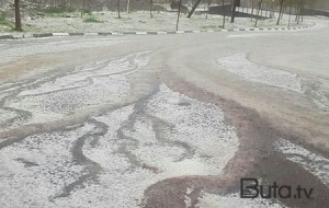 Qubaya dolu yağdı