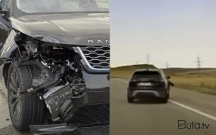  Maşının təkəri çıxıb arxadan gələn “Range Rover”ə çırpıldı - Video  