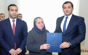 Tərtərdə şəhid ailələri və əlilliyi olanlara daha 25 mənzil verildi