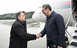 Aleksandar Vuçiç Azərbaycana gəldi - Fotolar