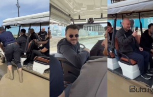 Emin Ağalarov “Sea Breeze”də gölməçəyə düşdü - Video