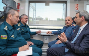 Dövlət qurumlarının rəhbərləri Bakı-Tiflis qatarında - Foto