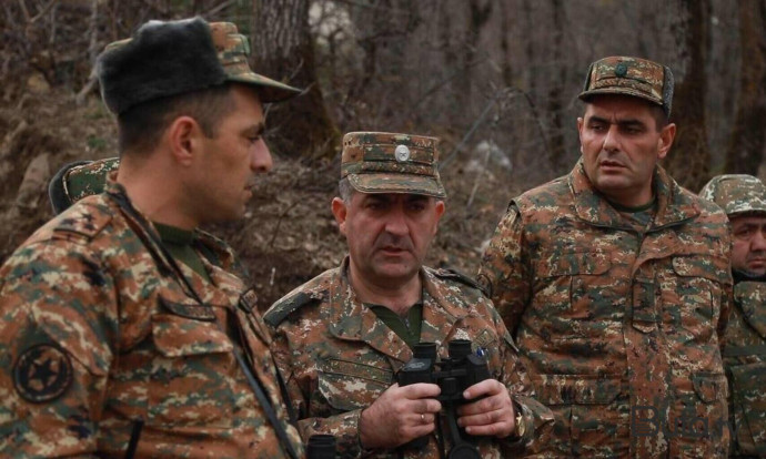  Erməni general sərhədə gəldi - Video  