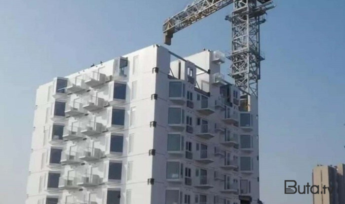  26 mərtəbəli bina cəmi 120 saata tikildi - Video  