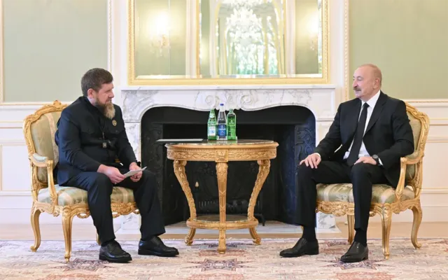 İlham Əliyev Kadırovu qəbul etdi - Fotolar