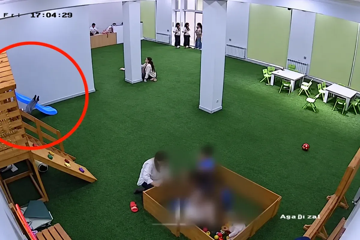Sumqayıtda uşaq bağçasındakı hadisə ilə bağlı polis hərəkətə keçdi - Video