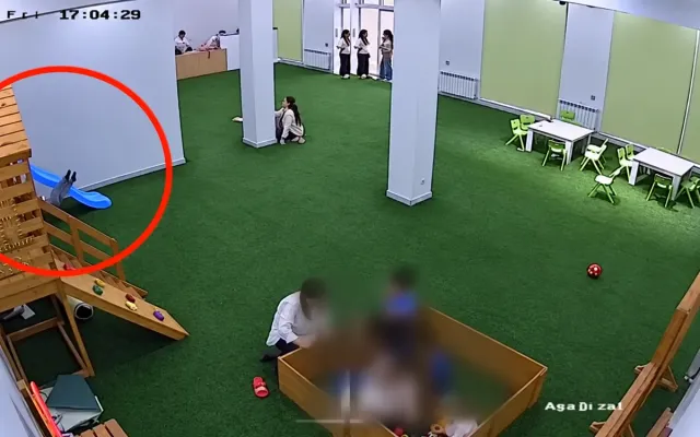 Sumqayıtda uşaq bağçasındakı hadisə ilə bağlı polis hərəkətə keçdi - Video