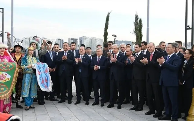 Ceyhun Bayramov türk liderlərlə parkın açılışında - Foto