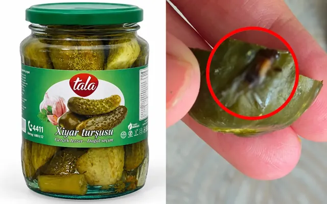 Bakıda supermarketdən turşu aldı: İÇİNDƏN GÖRÜN NƏ ÇIXDI - FOTO - VİDEO