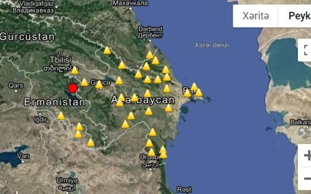 Ermənistanda zəlzələ oldu, bu ərazilərdə hiss edildi