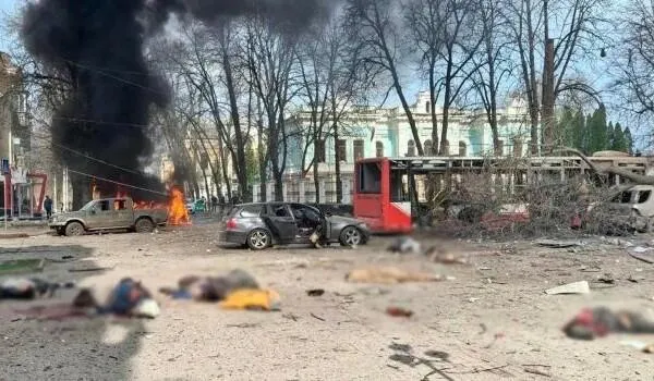 Rusiya dronu avtomobili vurdu: ölənlər var