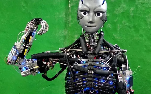 Robot blogeri rinqdə yerə sərdi - Video