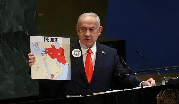 Netanyahunun çıxışına görə zalı tərk etdilər - Video