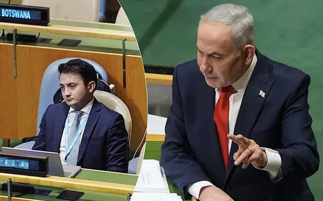 Netanyahunun çıxışı zamanı zalı tərk etməyən AZƏRBAYCANLI DİPLOMAT kimdir? - DOSYE